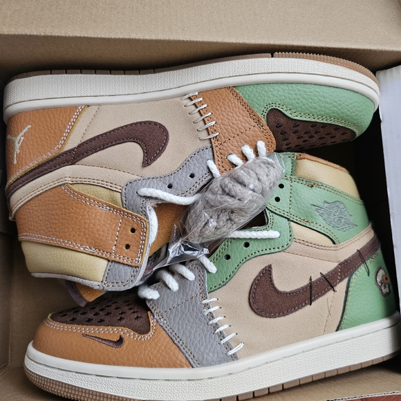 Jordan Retro High OG Sneakers - Brown and Tan - Picture 1 of 4